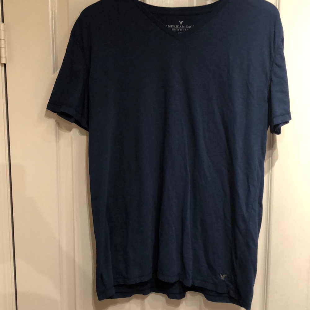 American Eagle Outfitters Shallow Blue V-Neck